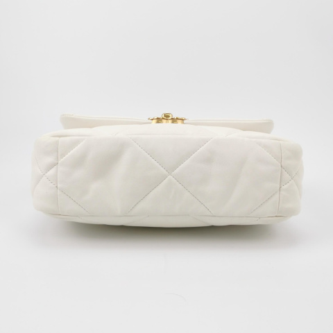 Chanel 19 bag small size white