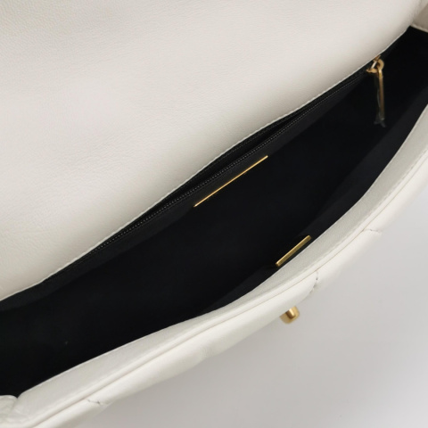 Chanel 19 bag small size white