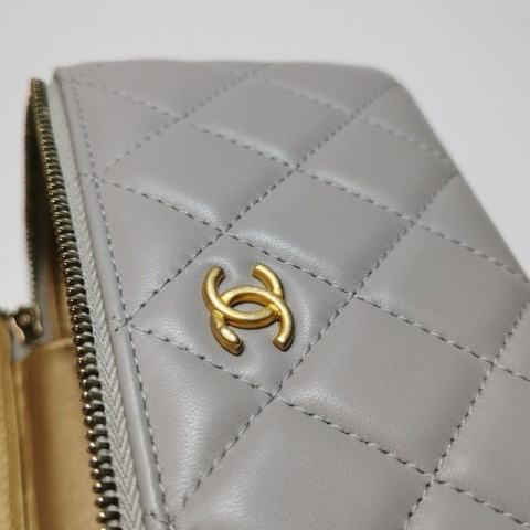 Chanel Vanity Case Grey Color