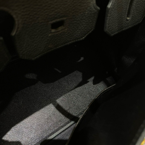 Hermes Birkin 35 Togo Platinium Bag Black