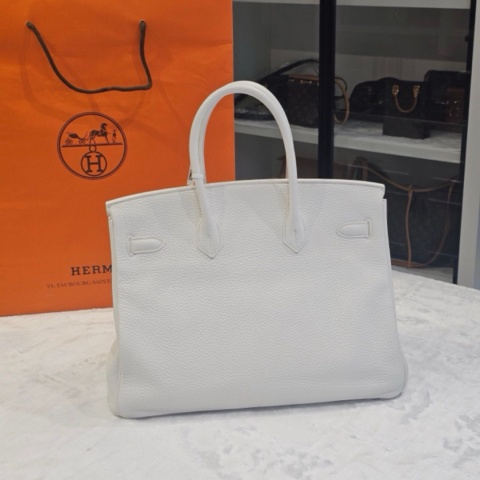Hermes Birkin 35 Togo Platinium Bag