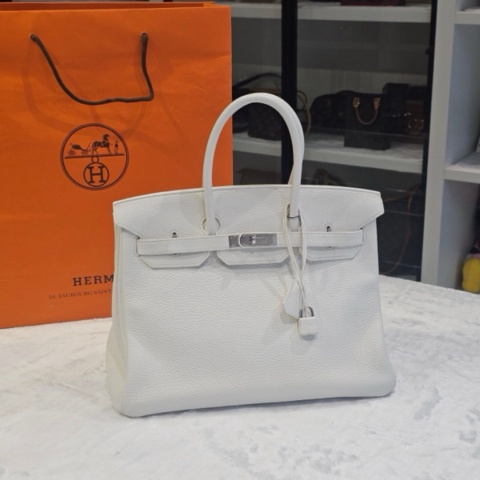 Hermes Birkin 35 Togo Platinium Bag